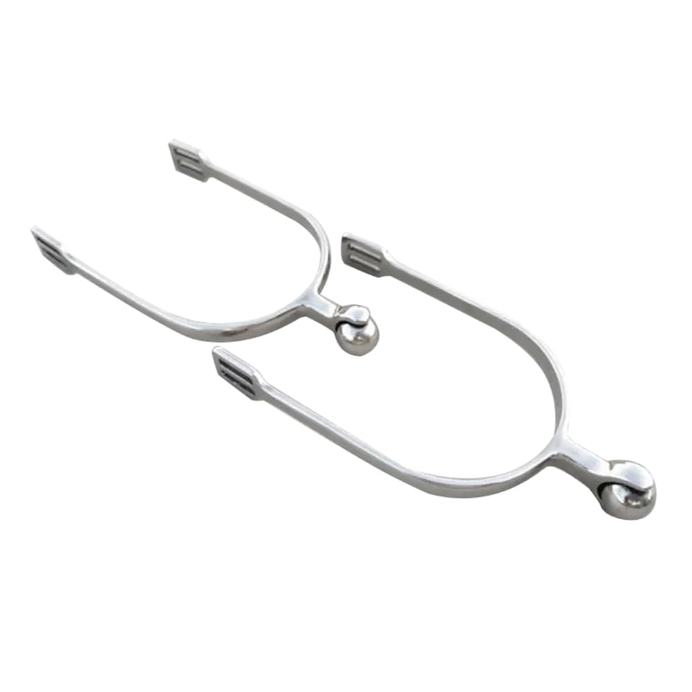 Espuelas de acero inoxidable para hombres y mujeres, cuello liso, suave, suave, para entrenamiento de caballos
