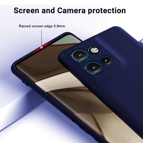Image of Back Cover for Motorola Moto Edge 50 Neo 5G | Full Camera Protection | Premium Liquid Silicon Case | Flexible Bumper Case for Motorola Moto Edge 50 Neo 5G (Dark Blue)
