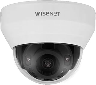 Hanwha Techwin LND-6012R WIsenet 2MP IR Dome Camera, White, 1/2.8