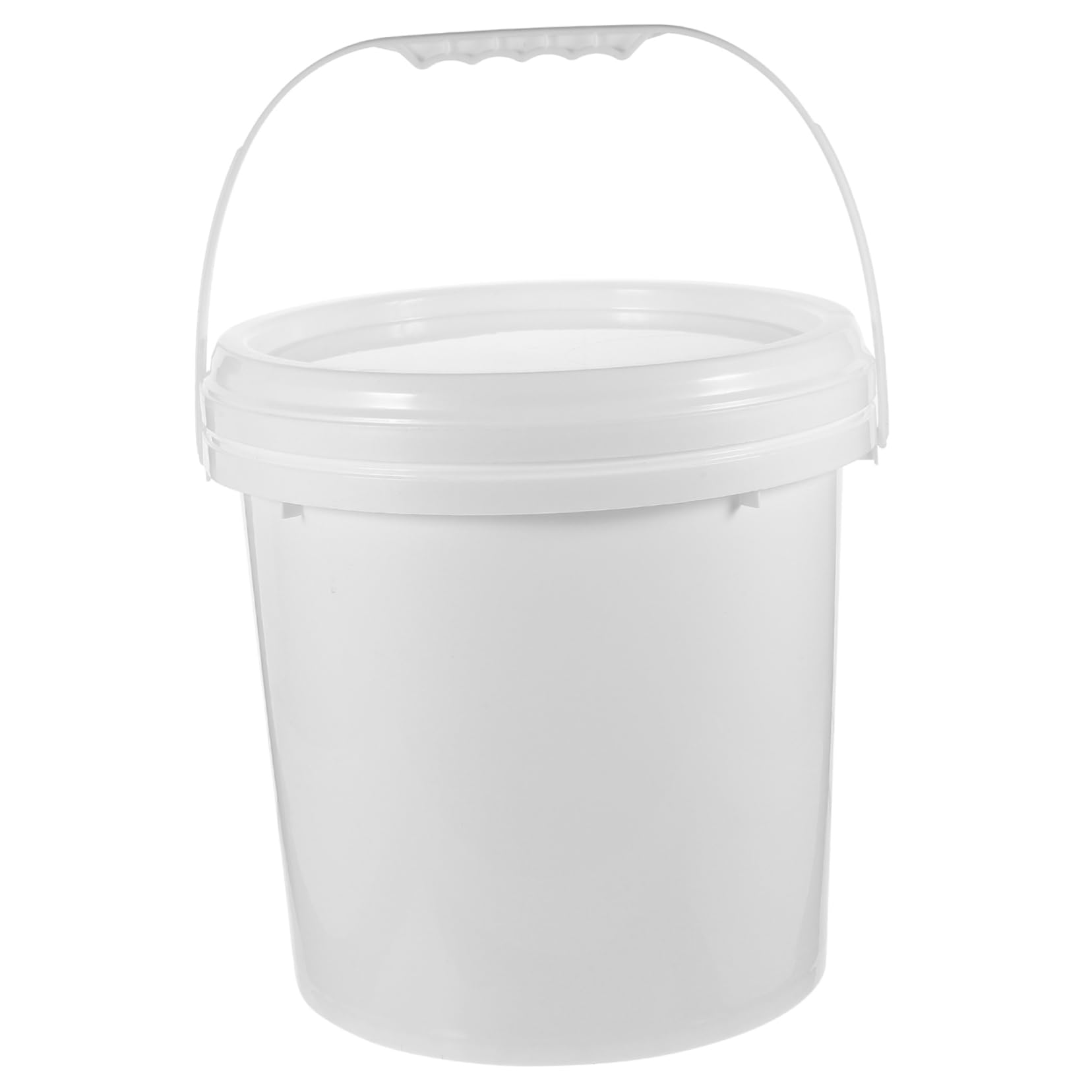 Cubo para Pintura Blanco Hdpe de 10 L con Tapa, Alta Resistencia | Redondo, para Embalaje de Pintura y Uso Diario, Resistente a Caídas, Apto para Aceite y Agua