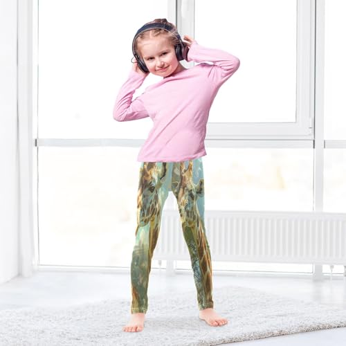 Bolaz Toddler Girls Leggings Printed Yoga Pants Leggings Two Giraffes for Kids4