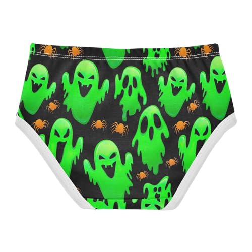 Joisal Personalized Toddlers Underwear Floral 2t Cotton Little Girl Panties Halloween Funny Green Ghosts Kids Briefs Undies2