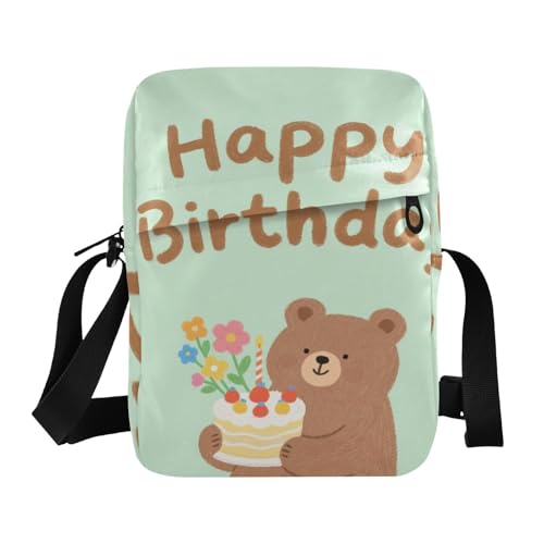 Happy Birthday Beer Green messenger bags crossbody bag Shoulder Handbags Adjustable Strap for work business