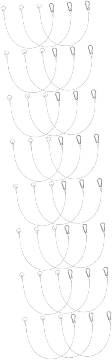 Zerodeko 24pcs Stainless Steel Tether Ropes Safety Cables for Hardware Outdoor Use and Garden Applications
