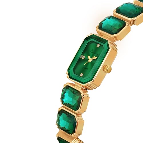 Image of Benling Women's Octagon Cut Bracelet Quartz Watch | Gold-Tone Stainless Steel Strap | Scratch-Resistant Glass | 30M Water Resistant | Elegant Dress Watch | Gift for Women