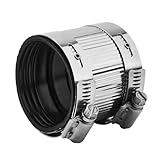 Flexible pipe Coupling with Stainless Steel Clamps.Pipe Connector for PVC and Metal Pipes (4inch/108mm-114mm)