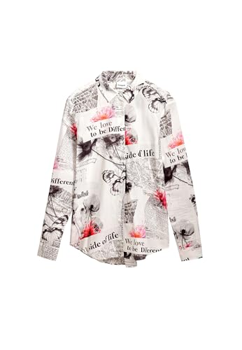 Desigual CAM_Nara, 1000 Blanco, XL, Blanc., XL