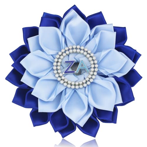 Image of Zetaa Amicaea Flower Brooch Pin for Women ZA Sorority Corsage Gift Greek Sorority Brooch Pin Paraphernalia Gift Sisterhood Jewelry for Soror