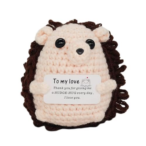 Image of qyqkfly Positive Crochet Handmade Hedgehog Love for Couples