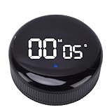 SENECESLI Temporizador Digital de Cocina, Temporizador Magnético de Cuenta Regresiva con Pantalla LED Grande y Recargable por USB, para Cocinar, Hornear, Estudiar y Hacer Ejercicio (Black)