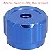 Round Wheel Handle for Manifold Gauges and Faucets, Aluminum Alloy Knob Replacement with 6.6mm Square Stem, Blue AC for HVAC Repair Tool, Pack