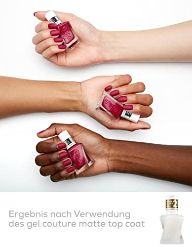 essie Matte Top Coat mit mattem Finish, Überlack zum Versiegeln und Schützen der Maniküre ohne UV Licht, Gel Couture… – Bild 7