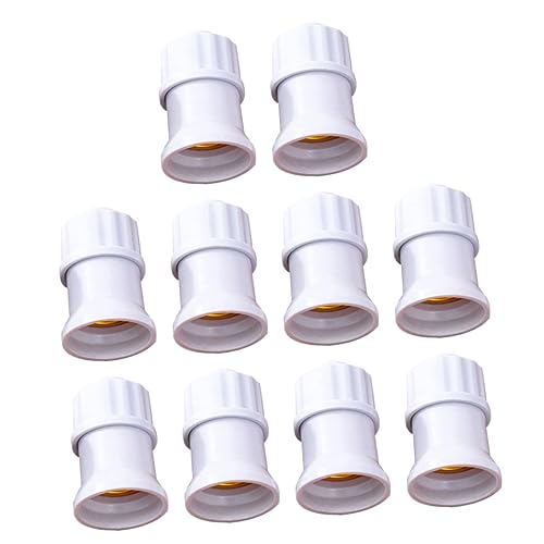 Mipcase 10 Pack of White Porcelain E27 Light Holders Ceiling Light Socket Accessories for Flexible Lighting