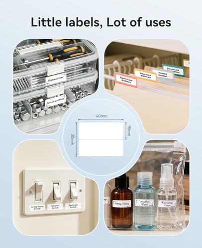Image of NIIMBOT 3 Rolls Set Label for B1 B21 B3S B21Pro Label Maker, 1.3 inchx1.3 inch Colorful /1.6 inchx0.8 inch Zoo /1.6 inchx0.6 inch 2 Rows, Thermal Label Refills for Daycare /Spice Jar /Address /Logo /Name /Food Container