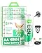 EBL AA Rechargeable Batteries for Solar Lights Replacement, 1100mAh High Capacity Ni-CD Battery (Pack of 20)