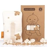 Thermikoa Borsa Acqua Calda Neonato Termica con Semi Naturali Fascia Regolabile per Microonde Cuscino Termico Lavabile Morbido per Pancino Bebè
