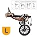 WSPWFQ Dog Wheelchair - Adjustable for Large Breeds (L/XL/XXL), One - Click Wear, Breathable Mesh & Open Crotch, Dual - Bearing Wheels(L)