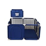 22 sq ft AzulParque Bebé con Malla Transpirable,4 Piezas Co