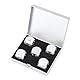 Würfel Box Set 5 Stücke Aluminium Legierung Tischspiel Poker Spiele Würfel Set Männer Geschenk(Quadrat-Silber) Zubehör Für Verformungsmodelle