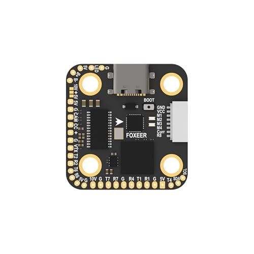 Foxeer H7 Mini Flight Controller, STM32H743 CPU, MPU6000 Gyro, 4-8S LiPo Compatible, Dual BEC Output, BetaFlight OSD, 20x20mm Mount