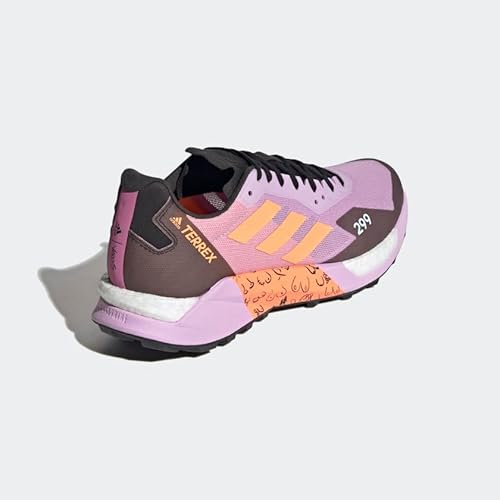 adidas Tênis de corrida masculino Terrex Agravic Ultra Trail, Bliss Lilac/Beam Orange/Pulse Magent,
