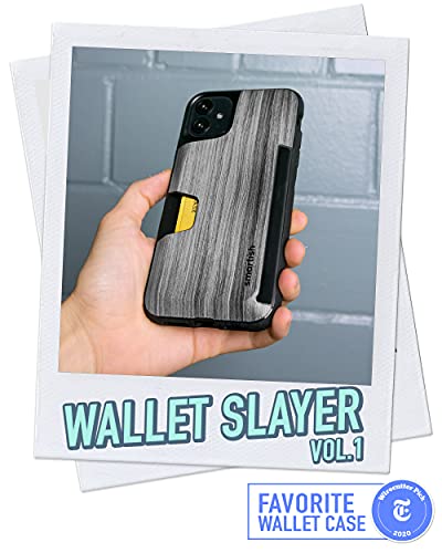 Image of Smartish iPhone 11 Wallet Case - Wallet Slayer Vol. 1 [Slim + Protective] Credit Card Holder - Drop Tested Hidden Credit Card Slot Cover for Apple iPhone 11 - [Graspin' Aspen]