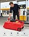 Garvee 16 Gallon Gas Can, Fuel Tank Container with LE Fluid Transfer Manual 10 FT Siphon Pump, Portable Diesel Gas Storage Caddy w/Wheels for Car, ATV, Weeder, Boat, Tractor, Snow Blower,Generator