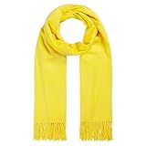 Größe: 65 x 180 cm CODELLO Damen Basics Pashmina-Schal, Gelb, 65X180 cm