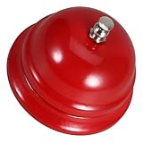 Gatuida Rote Service tischklingel aus Langlebiger Legierung Einfache Bedienung für Restaurant Hotel Büro und Familienfeiern Schnelle Aufmerksamkeit durch Leichten Druck Interaktives und