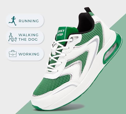 LUCKY STEP Women's Air Cushion Sneakers Rhinestone Fashion Running Gym Jogging Casual Sparkly Arch Support Walking Shoes2