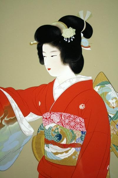 上村松園 序の舞 美人画 限定300部 シルクスクリーン 10号 X71 上村