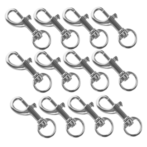 Mikikit Dog Leash Clips Swivel Snap Hooks 40pcs Metal Dog Leash Buckets Multipurpose Snap Hook Set