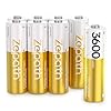 Zepath 8 PCS 1,5V AA Lithium Batterie Ricaricabili con Caricabatterie 2 Slot, 3600mWh Dobbia A Batterie Ricaricabili con 2000+Tech