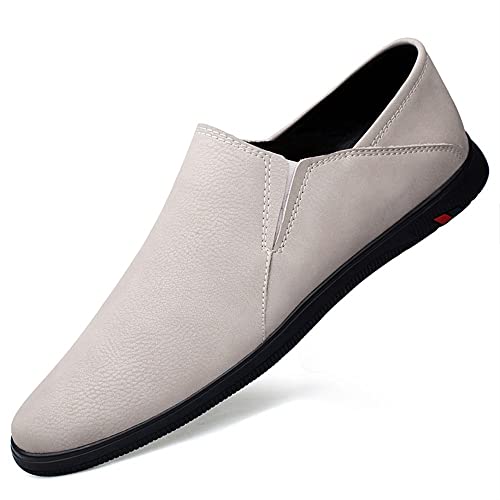 Shoes Dress Oxford for Men Slip On Vegan Leather Solid Color Block Heel Anti-Slip Resistant Non Slip Casual