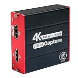 Game USB3.0 HDMI Capture Card, HD 1080P Video Capture Card Live Streaming Share for PS4 Nintendo Switch Wii U DSLR Xbox on OBS, XSplit, Twitch, Youtube Support Windows, Mac, Zero Latency HDMI Loopout