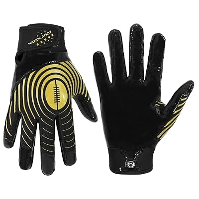 HANDLANDY Youth Football Gloves, Kids Sticky Receiver Gloves,Super Grip Football Glove Best Gift for Boys,Girls
