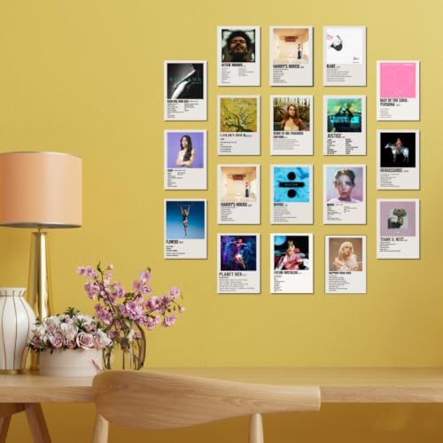 Image of K-Pop Posters | K-Pop Song Posters Pack of 18 (14.8 x 10.5cm) 300 GSM | Minimalist Poster Set (Pop Song Minimalist)