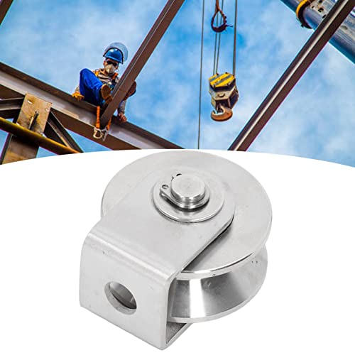 Roda de esteira de rolamento duplo, 48 mm de diâmetro menos fricção Ranhura em V Polia multifunciona