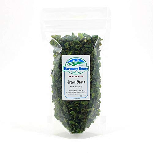 Harmony House Foods Dried Green Beans, cut (2 oz, ZIP Pouch) for Cooking, Camping, Emergency Supply, and More