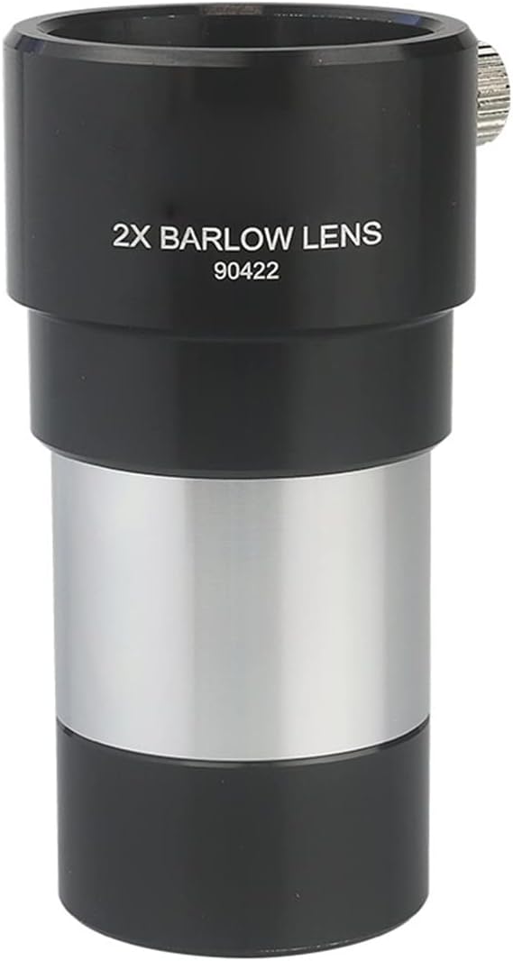 Microscope Accessories Kit 1.25" 2X Lens Metal for Astronomy Telescope Monocular Eyepiece Microscope Slides