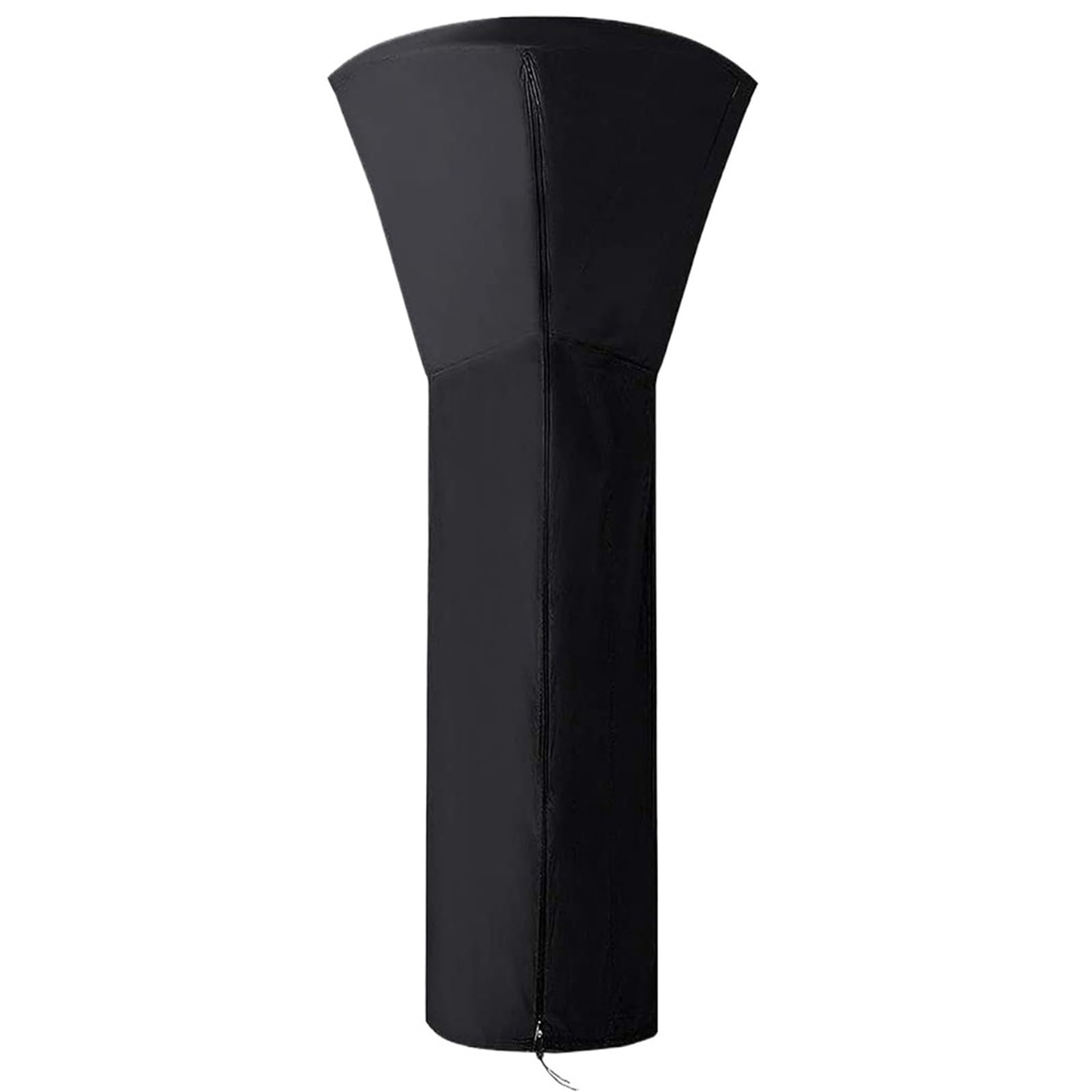 Enxjire 210D Black Outdoor Heater Cover 210D Oxford Cloth Waterproof Air Heater Cover, Fan-Shaped Black Umbrella Design