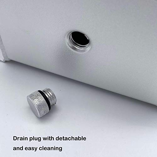 Peopop 1L Universal Aluminum Radiator Coolant Overflow Expansion Tank Recovery Water Tank Reservoir (Silver) #TOP3