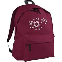 Hippowarehouse Sun star space pattern backpack ruck sack Dimensions: 31 x 42 x 21 cm Capacity: 18 litres