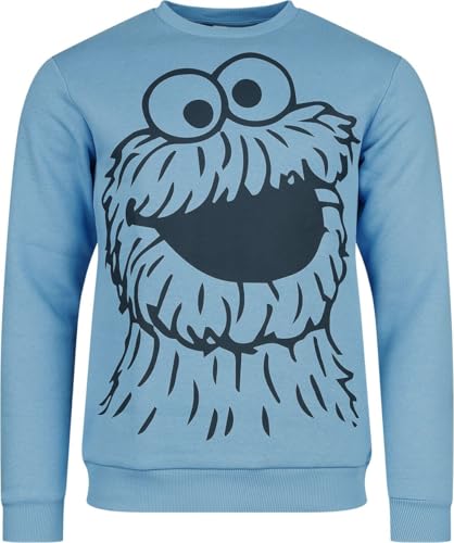 Sesamstraße Sweatshirt - Krümelmonster - XL bis XXL - für Männer - Größe XXL - blau  - EMP exklusives Merchandise!