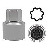 JEUCLEL Q Wheel Locking Nut Key Compatible with Audi Series, (Socket OD 27mm - ID 25mm), Wheel Lock Nut Socket Adapter, Wheel Anti-Theft Lug Nut Removal Tool, Anti-Theft Screw Remover
