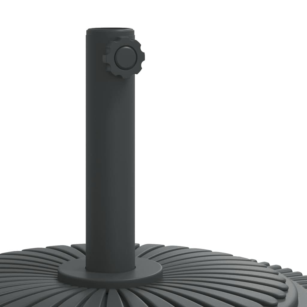 vidaXL Base de Parasol avec Roues pour mâts Ø38 / 48 mm 27 kg Rond, Base de Parasol, Pied de Parasol de terrasse, Porte-Parasol, Support de Parasol