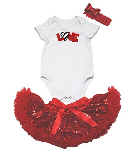 Body bébé fille rouge idéal pour les premières fêtes de fin d'année et shooting photo