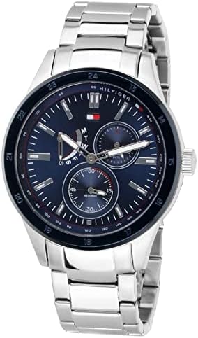 Tommy Hilfiger Analogue Multifunction Quartz Watch for Men with Silver Stainless Steel Bracelet - 1791640