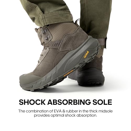 Image of NORTIV 8 Men's Waterproof Military Tactical Work Boots Leather Motorcycle Combat Lightweight Non-Slip Hiking Boots for Men VaporGuard