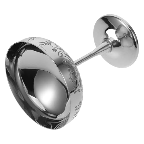 WATIIFUFU Calice per Dessert in Acciaio Inossidabile Inciso Bicchiere da Gelato e Vino con Stelo Robusto Tazza Portata Antipasto Riutilizzabile per Bar Ristorante e Casa